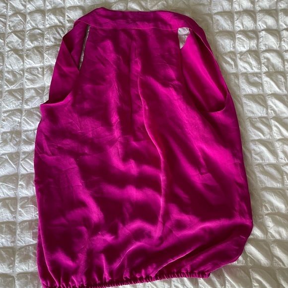 Joie Fucsia silk sleeveless top - Picture 5 of 6